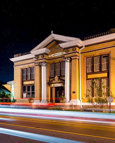 The front façade of Carnegie building