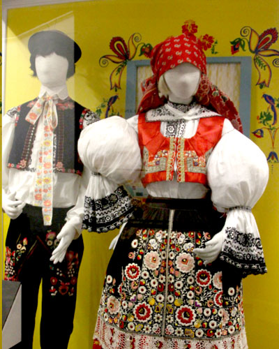 Traditional Czech garb on mannequins